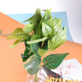 10 Pcs Artificial Hanging Plants Indoor Living Room Decor Green Leaves Green Plant