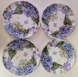 4ct Rachel Ashwell Farmhouse Salad Plates Melamine Floral Hydrangea Flower Hydrangea