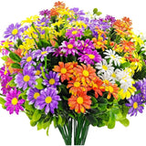Artificial Flower Bouquet 5 Pcs Plastic Daisies 33cm for Outdoor Decor Daisies