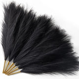 Serwalin Black Pampas Grass Decor, 6Pcs Faux 17 Inch 6 Pcs, A Pampas Grass
