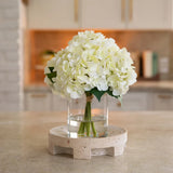 NWOB Faux 12 " White Hydrangea Arrangement Hydrangea
