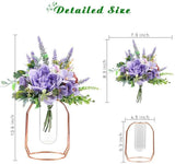 Artificial Flowers, Realistic Silk Flower Bouquet Fake Hydrangea Peony Fl Hydrangea
