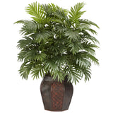 38" Areca Silk Plant w/ Vase Green Plant