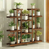 Multi Tier Wooden Plant Stand Flower Pot Shelf Indoor Outdoor Patio Garden Rack Garden Plants