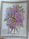 Blue Blooms Hydrangea Flower Magazine Cross Stitch Pattern (Q) Hydrangea