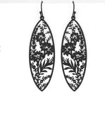 Black sunflower filigree earrings 2 PAIRS Sunflower