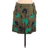 Carnation Lily Lily Rose Womens Size 6 Skirt Olive Green Embroidered Floral Navy Carnation