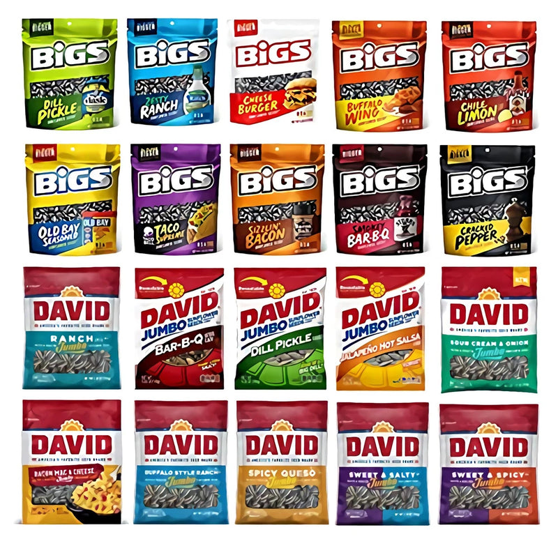 Sunflower Seeds Ultimate Variety Pack by BIGS and DAVID | 20 Unique Flavors Sunflower