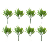 8/12Pcs Artificial Fern Bushes - Fake Boston Plants for Outdoor Decor Green Plant