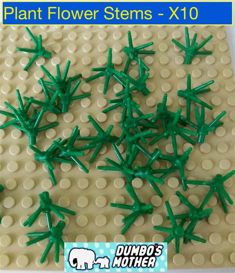 Lego Flower Plant Stem 6 Stalks Green Wedding Bouquet Grass Foliage Leaf X10 NEW Bouquet