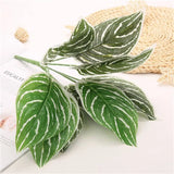 Artifical Green Plant Office Art Garden Flower  Plastic Stripe Landscaping Decor Green Plant