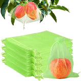 100Pcs Fruit Protection Bags_6''_8''Green Netting Bags for Fruit Trees, Garden Garden Plants