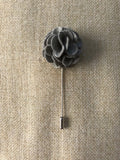 Twisty Gray Flower Felt Lapel Carnation