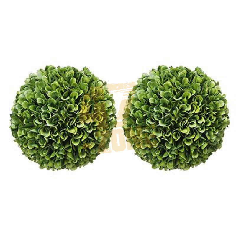6.5" Green Boxwood Faux Balls Artificial Plant Topiary Indoor Outdoor Decor Green Plant