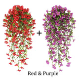 2PCS Artificial Hanging Flowers Silk Daisy Eucalyptus Garland for Outdoor Indoor Daisies