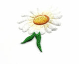 WHITE DAISY Iron on Patch Flowers Gardening Daisies