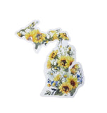 Michigan Sunflower Decal- Flower Decal- Michigan Sunflowers- Yellow Flower Decal Sunflower
