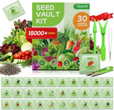 30 Heirloom Seeds Variety Pack 18500+ Non GMO Garden Planting Vegetable Mix Bulk Garden Plants