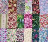 Floral Fabric Scrap Lot 2 Pounds Hoffman Northcott Moda Marcus Flowering Plants