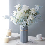 Light luxury high-end wedding simulation silk cloth peony leaf flower bottle set Peony