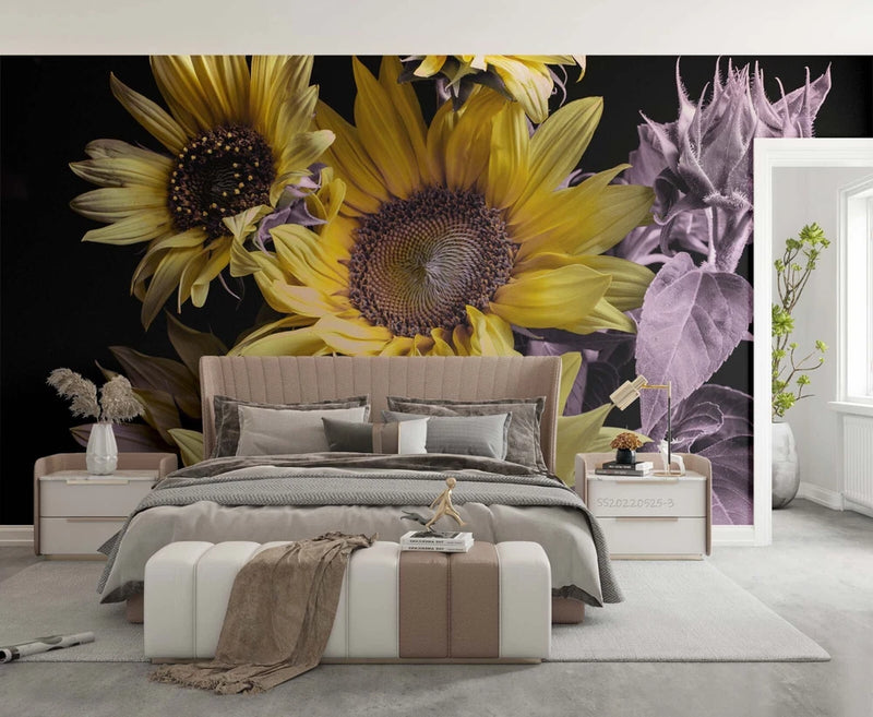 3D Sunflower Flower Wallpaper Wall Murals Removable Wallpaper 47 Sunflower