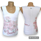 Save the Queen top Flower Print carnations sz M Carnation
