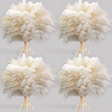40PCS White Pampas Grass for Home Decor - Elegant Boho 40-White, Pampas Grass