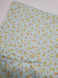 Riley Blake Fabric Daydream Cyndi Walker Floral Yellow Blue Quilt FAT QUARTER Flowering Plants