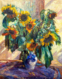 Still life with sunflowers Oil Painting Giclee Print Canvas Sunflower