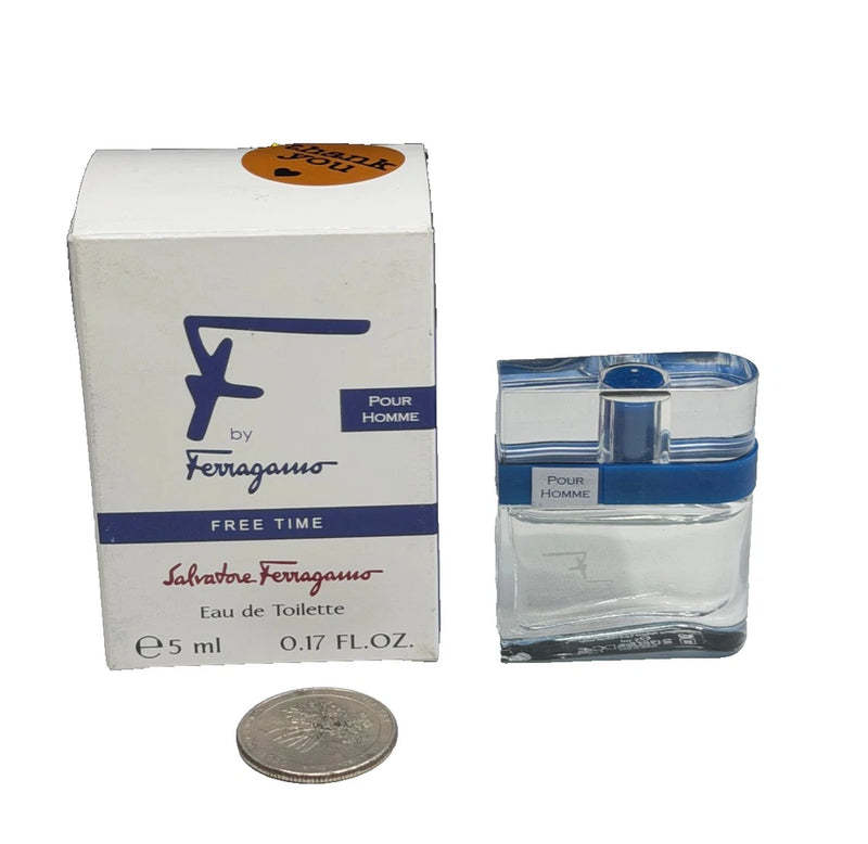 F by Salvatore Ferragamo Free Time Pour Homme 0.17 oz EDT NIB EDT
