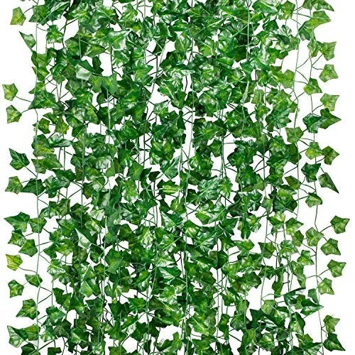 GPARK 24 Pack / 82 inch (Total 164 Feet) , Artificial Ivy Garland Fake Leaf Green Plant