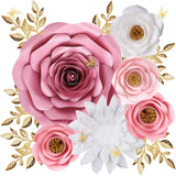 Large Flowers Wall Decor for Baby Girl Nursery (Pre-Assembled) - 300gsm Pearl... Peony