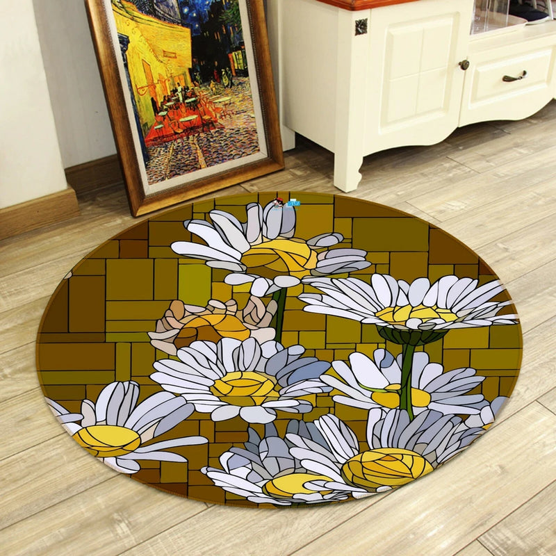3D Art Sunflower Flower NAO1041 Game Rug Mat Elegant Photo Carpet Mat Fay Sunflower