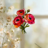 Red Poppy Flower Bouquet Acrylic Suncatcher, Stained Glass Style, Acrylic Suncat Bouquet