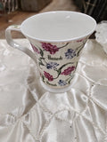 Harrods Knightsbridge Carnation Flower Coffee Mug Tea Cup Bone China England Carnation
