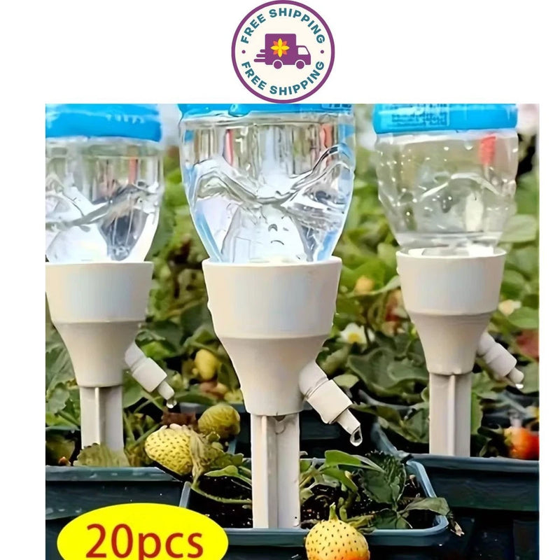 20pc Automatic Drip Irrigation Watering Kit Adjustable Bottle Home Garden Plant Garden Plants