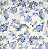 Bluebell fantasy floral linen blue bell upholstery buy by the yard Flowering Plants