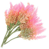 6Pcs Faux Flowers Plants Simulated Plastic Grass Artificial Outdoor Shrub Green Plant