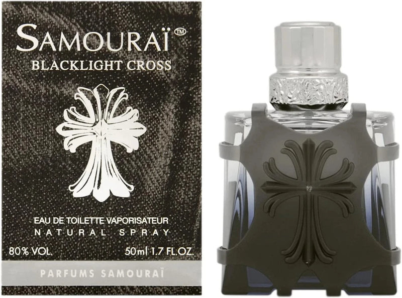 Alain Delon SAMOURAI Blacklight Cross Cologne Spray - A Must-Have for Men 50ml EDT