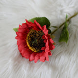 (Red)Simulation Sunflower Pastoral Style Artificial Flower False Silk Sunflow US Sunflower