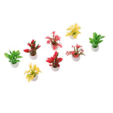 8 Pcs Micro-landscape Simulation Green Plants Mini Artificial Pots Potted Green Plant