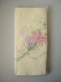 Vtg Hallmark Crepe Paper Tablecloth Spring Flower Bouquet Lily Table Cover NEW Lily