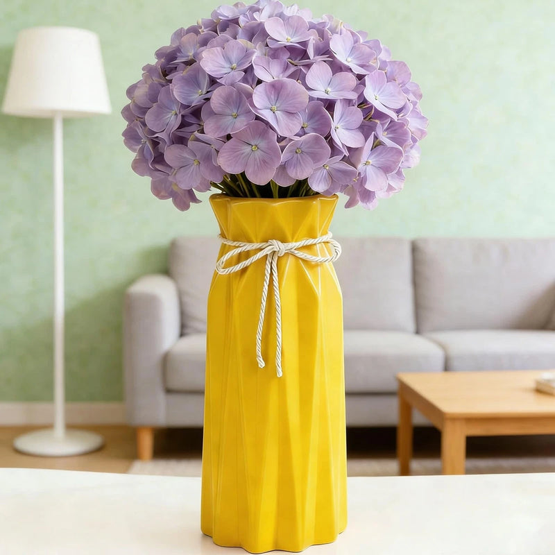 Ceramic Vase for Home Decor Yellow Modern Flower Vase for Pampas Grass Dried ... Pampas Grass