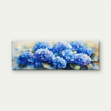Panoramic Watercolor Blue Hydrangea Canvas Print Wall Art Home Decor Hydrangea