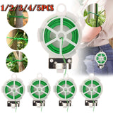 1~5Roll 30m Garden Plant Support Twist Tie Green Wire Strapping Rope With Cutter Garden Plants