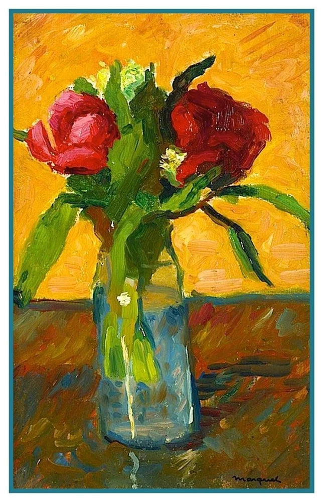 Flowers Vase Peony Still Life by Albert Marquet Counted Cross Stitch Pattern Peony