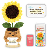THEGIFTY Emotional Support Crochet Sunflower Ð Handmade Appreciation Gift for Sunflower