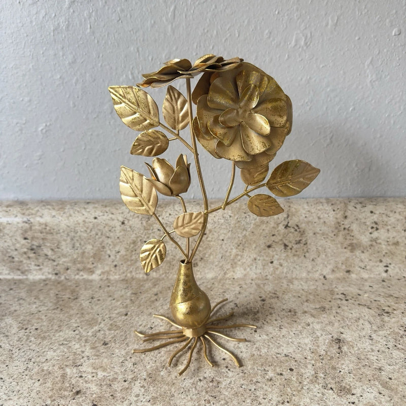 Martha Stewart Gold Decorative Metal Flower Rose Carnation QVC 2020 Carnation
