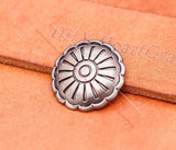 20X Antique Silver Western Sun Flower Leathercraft Belt Bag Metal Concho 25MM Sunflower