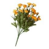 Golden Yellow Poly Silk Carnation Bud Bush Carnation